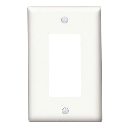 Leviton Faceplate, Number of Gangs: 1 White 80601-00W